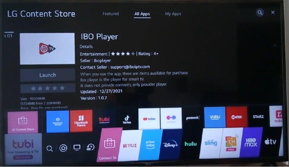 how to use ottplayer on samsung tv