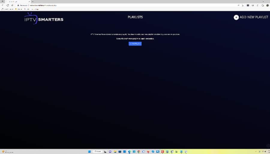 Web IPTV Player - IPTV Smarters Add Playlist