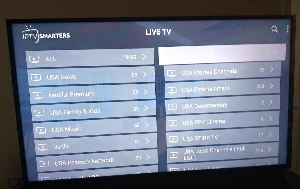 Live Channels Category