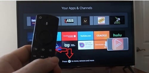 Use Firestick Remote and Press 3-line button