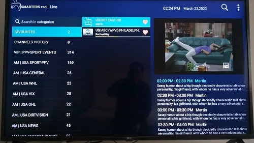 IPTVNow - Live Channels Sub-Categories