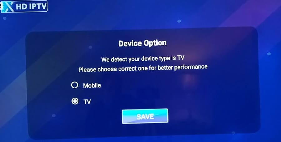 Device Option - Device Detected