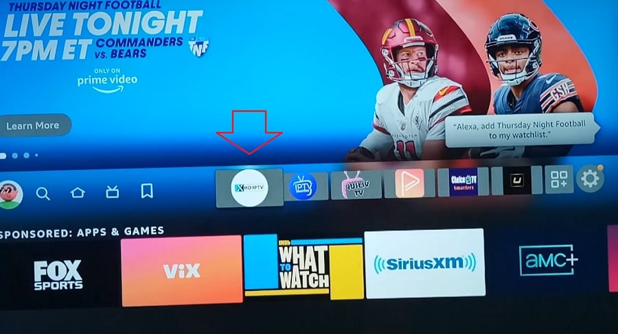 Xtreme HD IPTV for Firestick on Home Screen