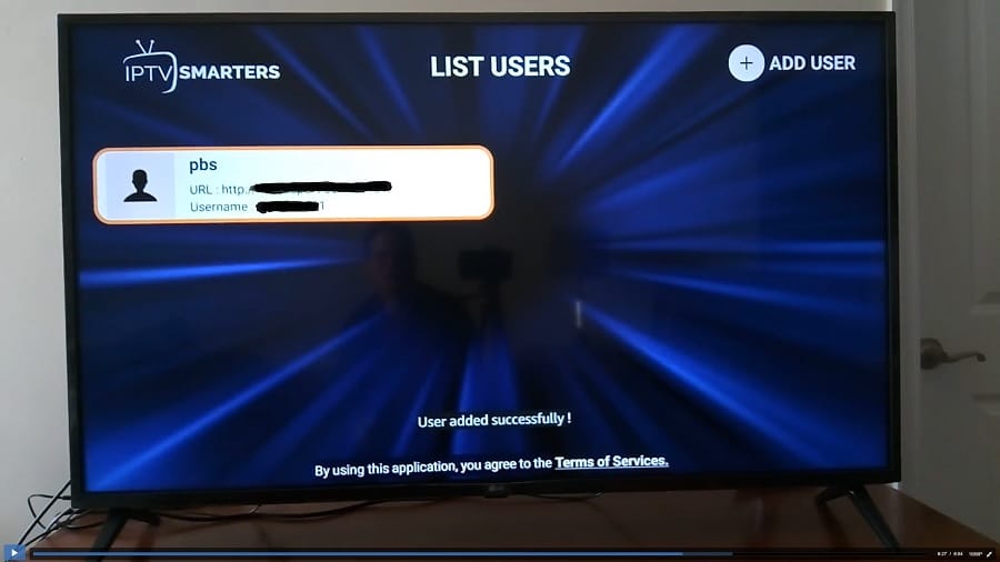 List Users Screen - User Added Successfully 