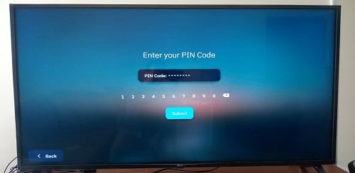 LUX Player - Enter Pin Code and Submit