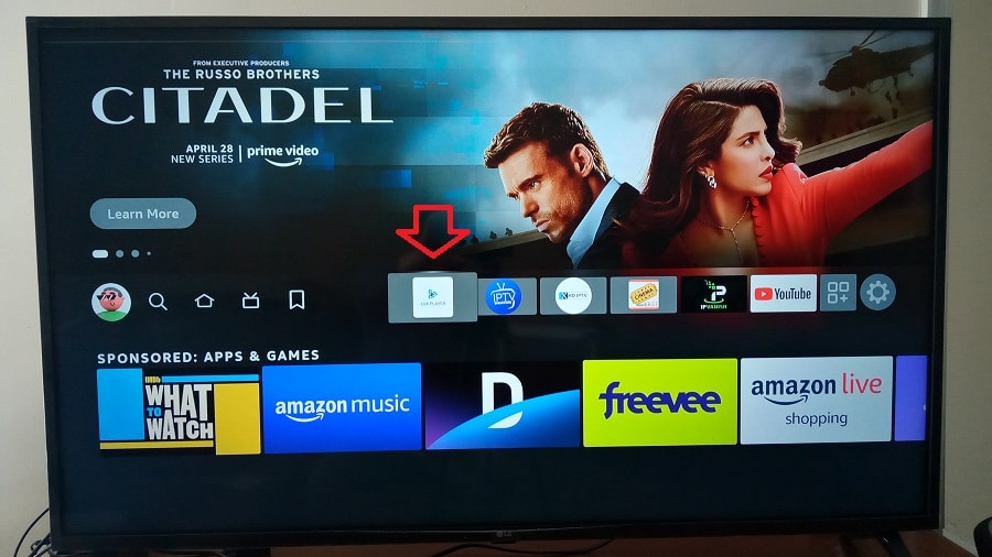 Select TV App to Open