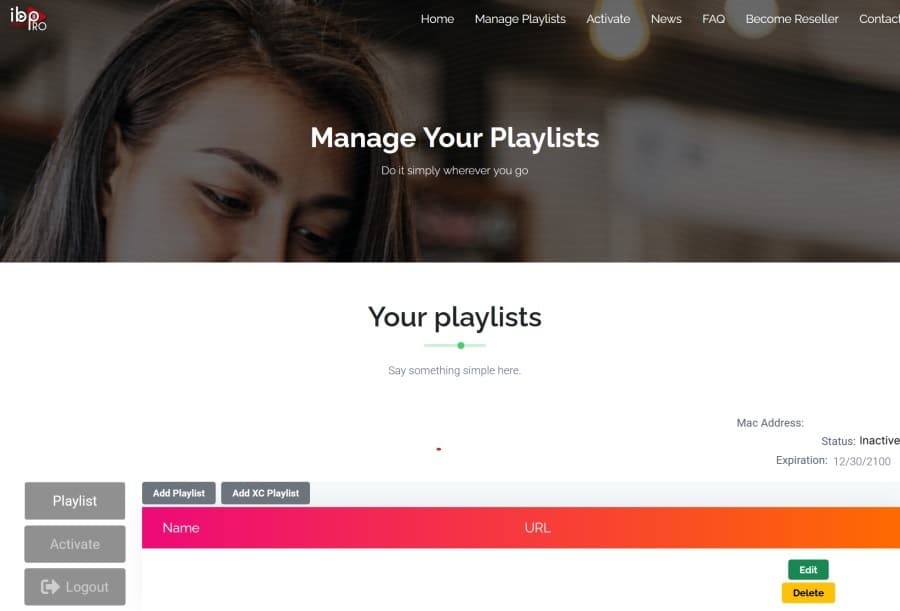 Your Playlists Page