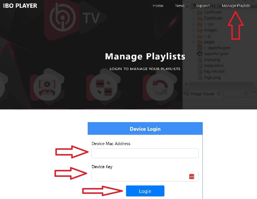 Type in MAC Address and Device Key