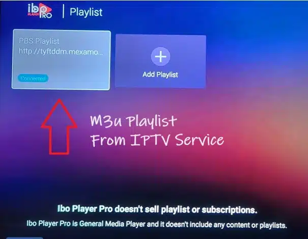 M3u Playlist from IPTV Service