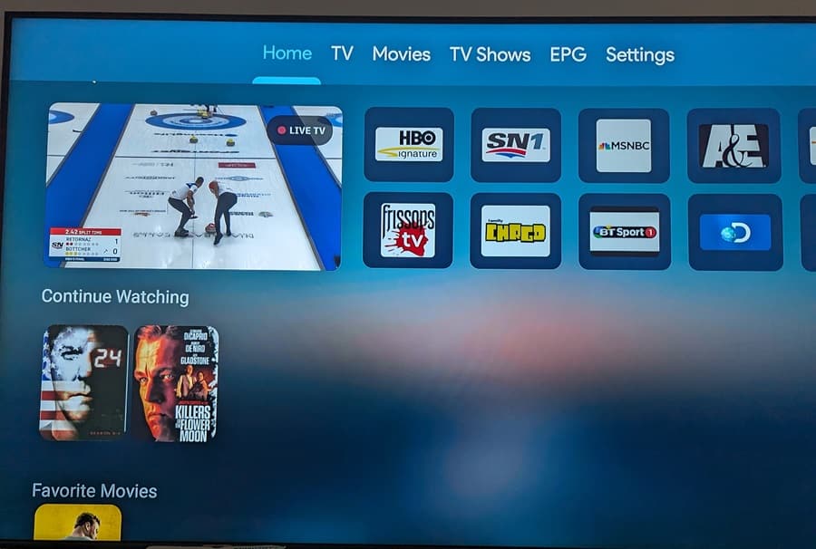 Cool Deals Direct IPTV Review or Home Screen