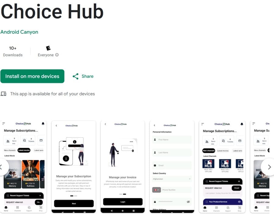 Choice Hub App