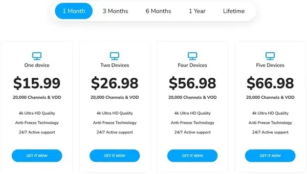 Xtreme Subscription Plans and Prices