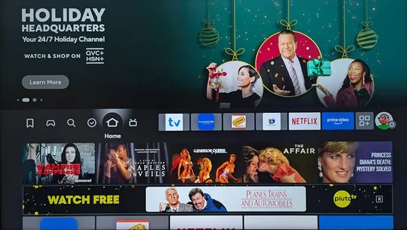 Amazon Fire Stick Home Screen