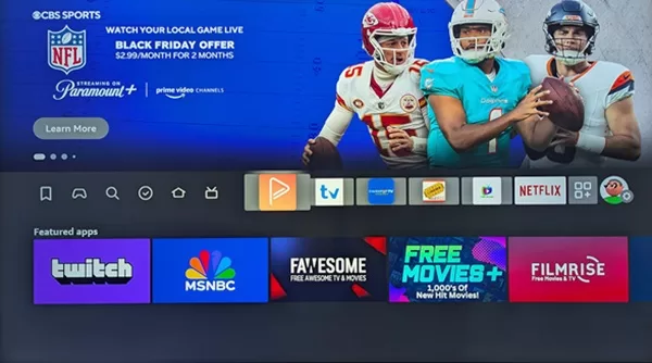 Amazon Fire Stick Home Screen