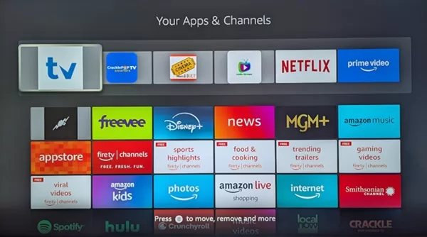 Your Apps & Channels Screen