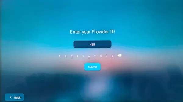 Type in Provider ID