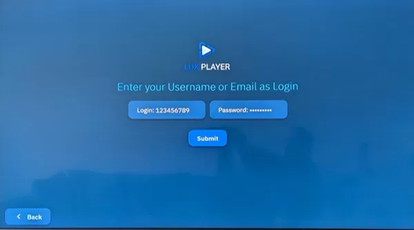 Select the Login and Password Submit Button