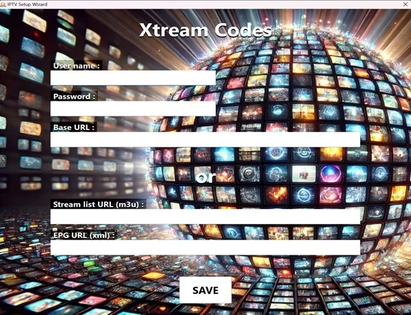 Zoom Player IPTV Xtream Codes and M3u Playlist Screen