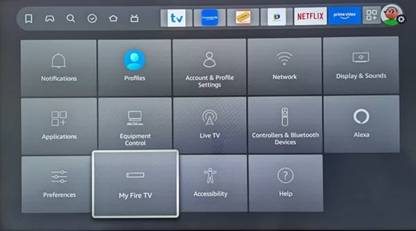 Select the My Fire TV Box