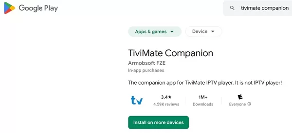 Tivimate Companion App