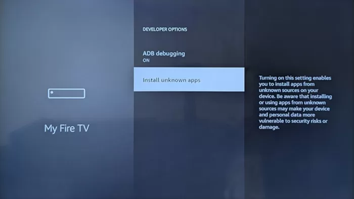 Select Install Unknown Apps