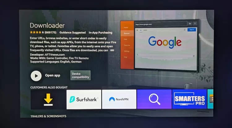 Select Open App