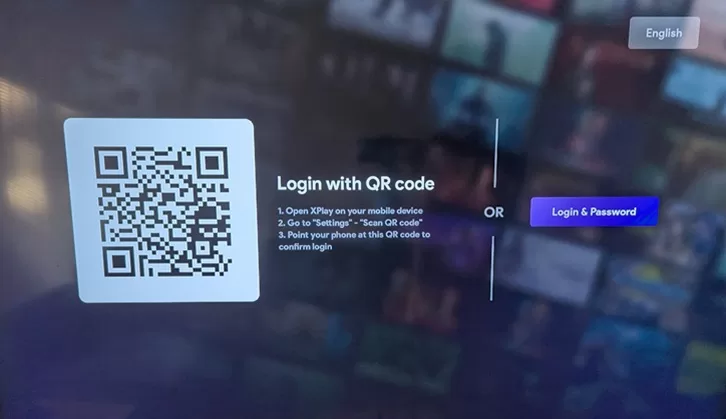 Select Login & Password Button