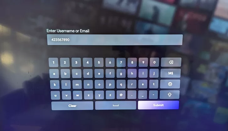 Type in Username