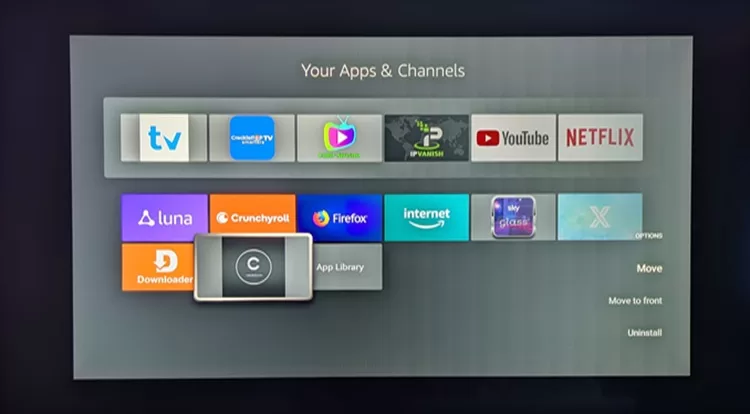 Options Window Appears