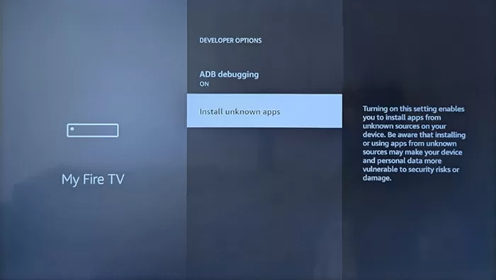 Select Install Unknown Apps (Zeus)